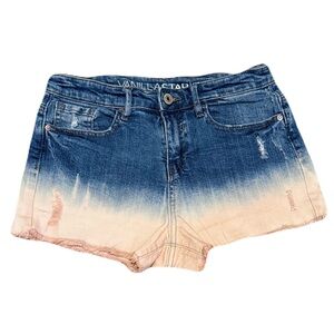 Vanilla Star Shorts Mid Rise Shortie Blue and Pink Size 3